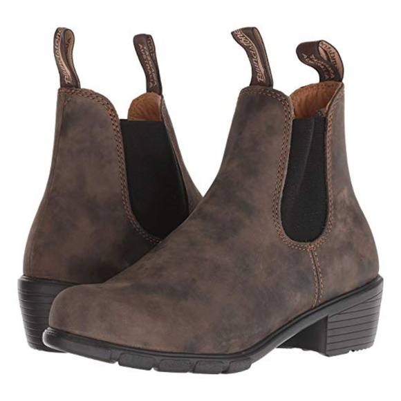 Blundstone 1677 Rustic Brown Heeled Chelsea Boots - Picture 2 of 7